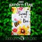G128 Sweet Bee Flowers Garden Flag 12x18 In Double Sided Spring Yard Garden Lawn Decoration